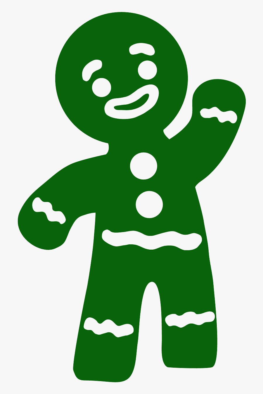 Gingerbread Silhouette, Transparent Clipart