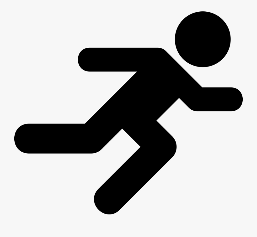 Computer Icons Drawing Running Silhouette - Running Man Symbol Png, Transparent Clipart