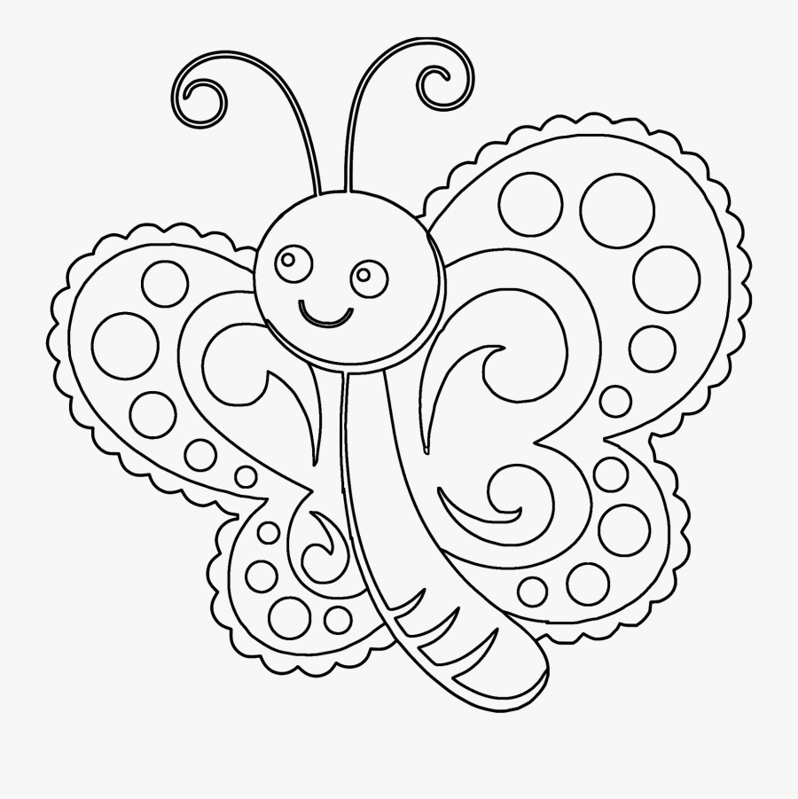 Butterfly Coloring Pages Png, Transparent Clipart