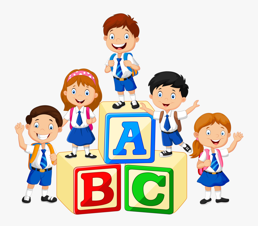 Of Pre-school Bunch Kids Child Free Png Hq Clipart - School Kids, Transparent Clipart