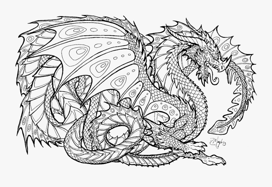 Free - Chinese Dragon Colouring Pages, Transparent Clipart