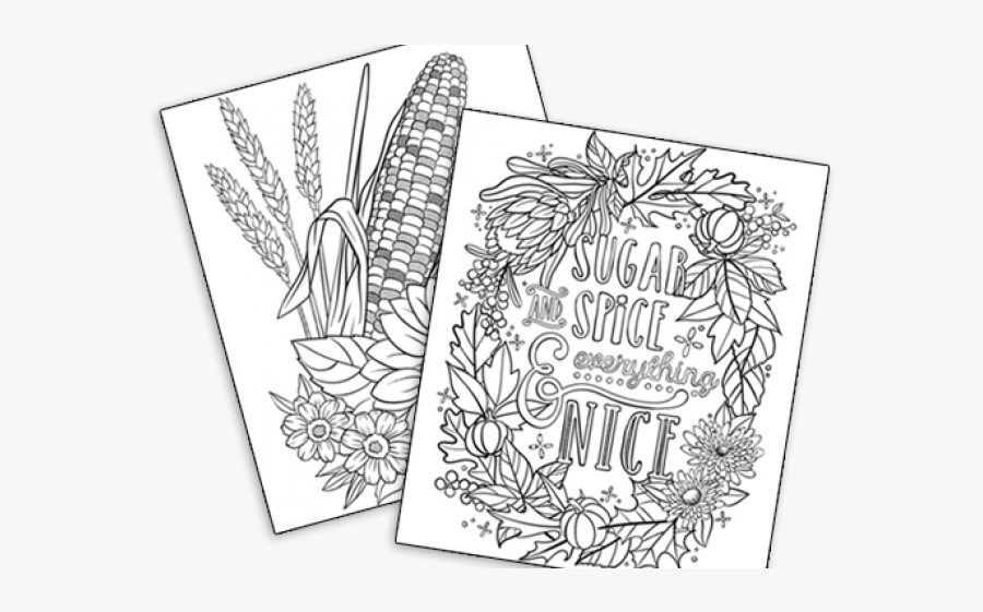 Middle School Autumn Coloring Pages, Transparent Clipart