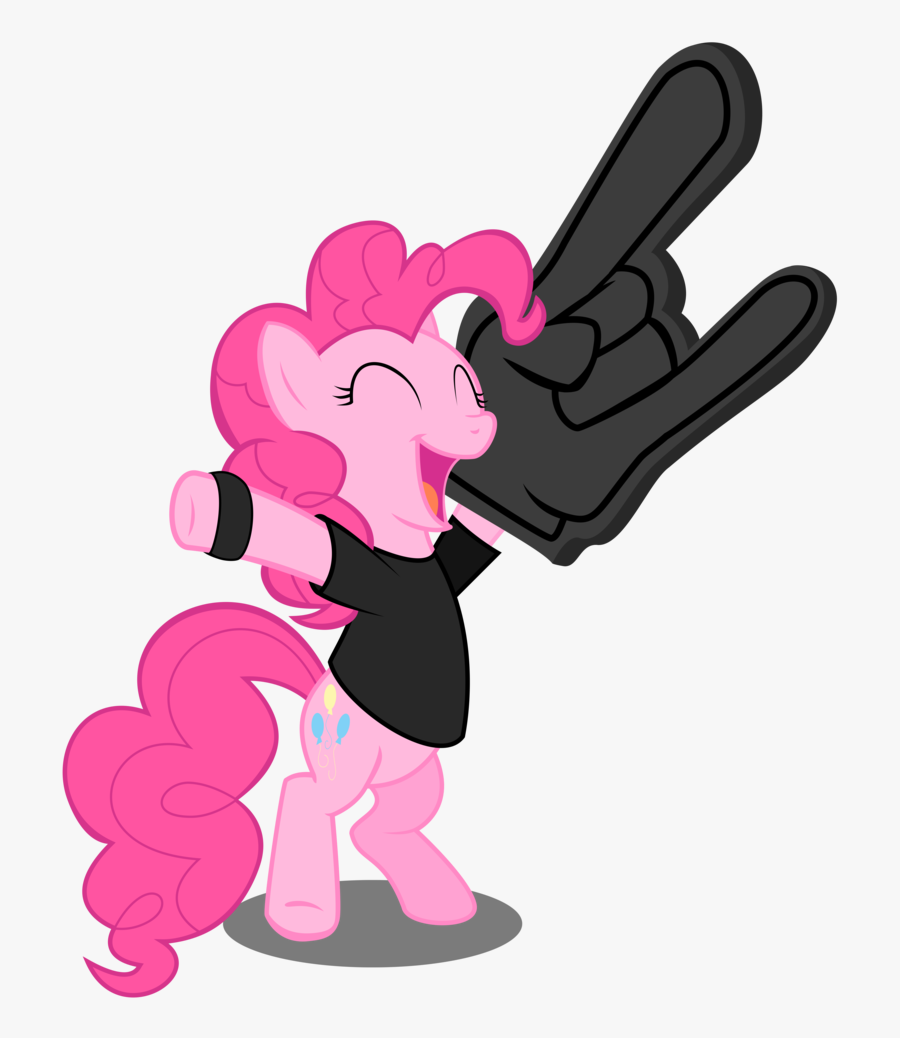 Stainless33, Bipedal, Clothes, Foam Finger, Heavy Metal, - Number One Pinkie Pie, Transparent Clipart