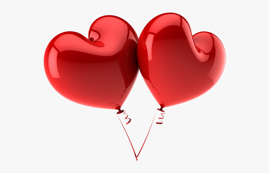 Dashing Heart Balloons Png - Red Heart Balloon Png, Transparent Clipart