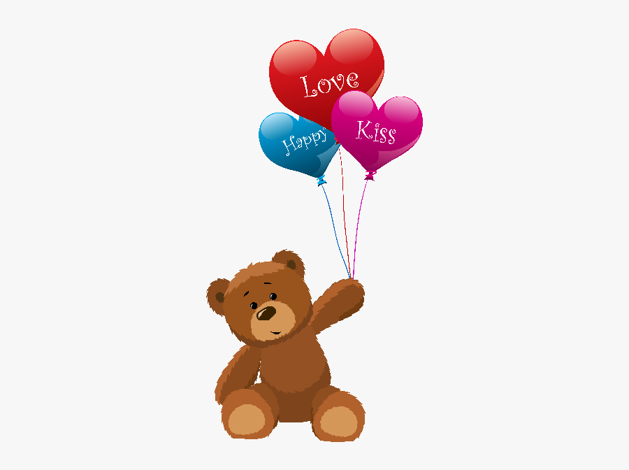 Teddy Bears - Teddy Bears With Balloons, Transparent Clipart