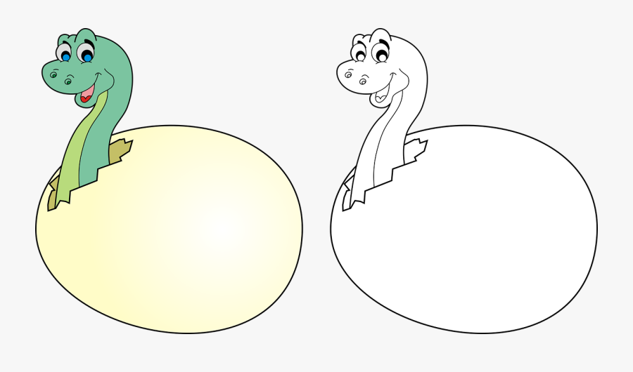 Egg, Dinosaur, Chick, Toddler, Coloring Book - Ou De Dinozaur De Colorat, Transparent Clipart