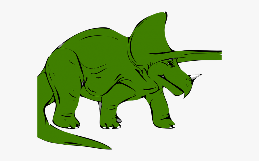 Dinosaurs Clipart Extinct Animal - Green Triceratops, Transparent Clipart