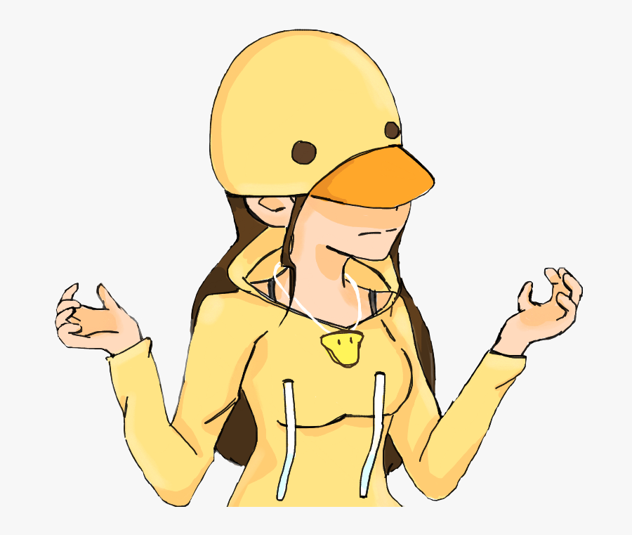 Transparent Cute Duck Clipart - Cute Anime Duck Girl, Transparent Clipart