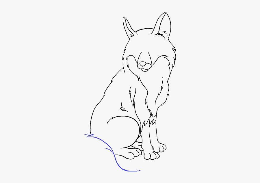 How To Draw Fox - Line Art, Transparent Clipart