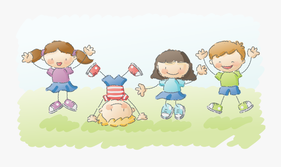 Active Kids Cartoon - Fit Kids, Transparent Clipart