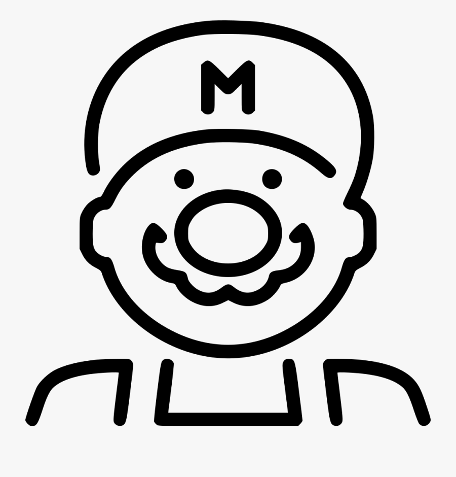 Video Game Characters Black And White Clip Art - Svg Files Free Super Mario Svg, Transparent Clipart