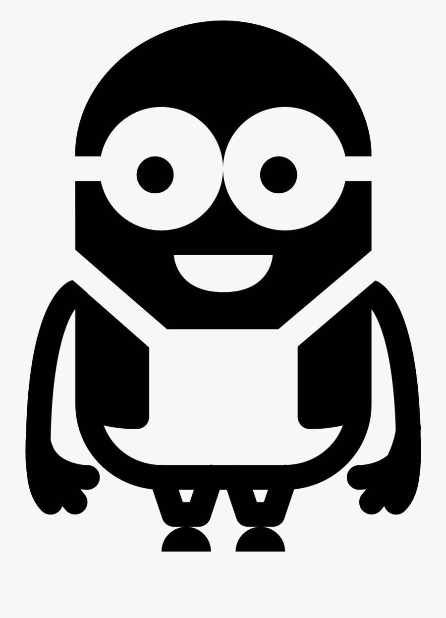 Clip Art Minion Black And White - Minions Icon, Transparent Clipart