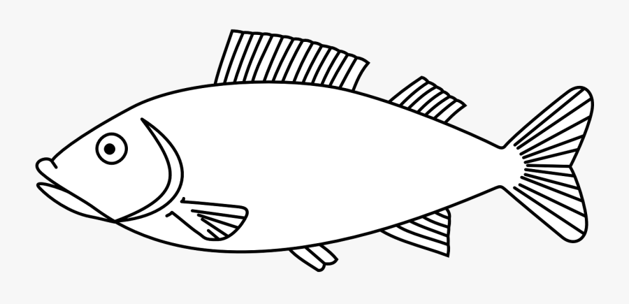 Cute Fish Clip Art Black And White - Fish Clip Art, Transparent Clipart