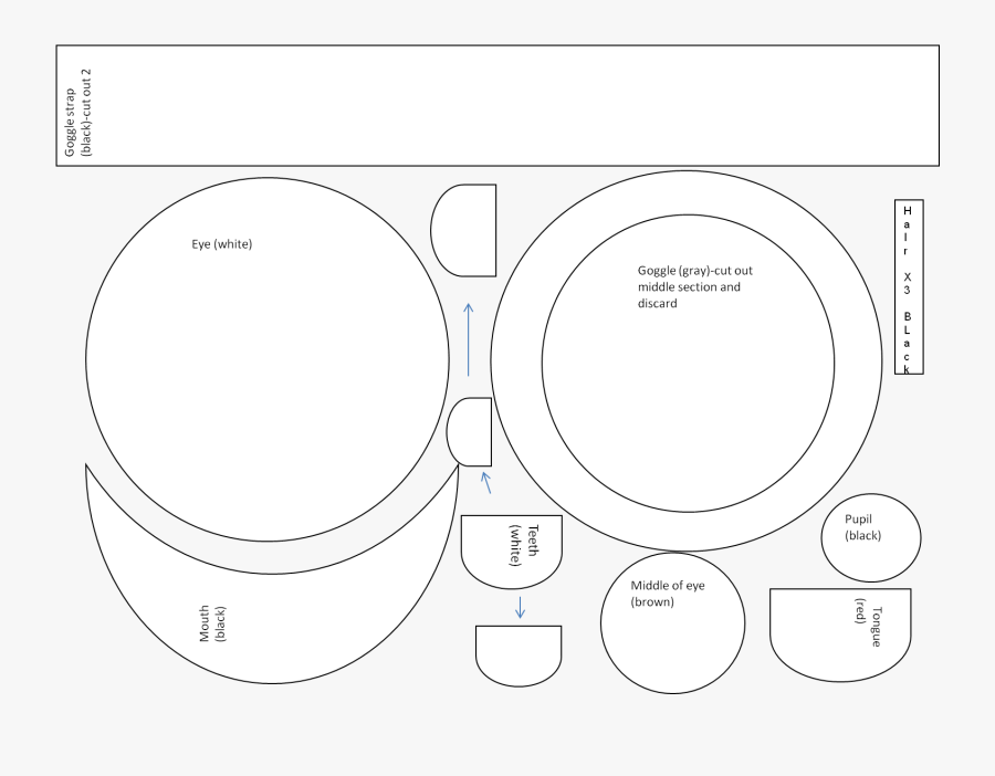 Minion Eye Clipart Black And White - Circle, Transparent Clipart