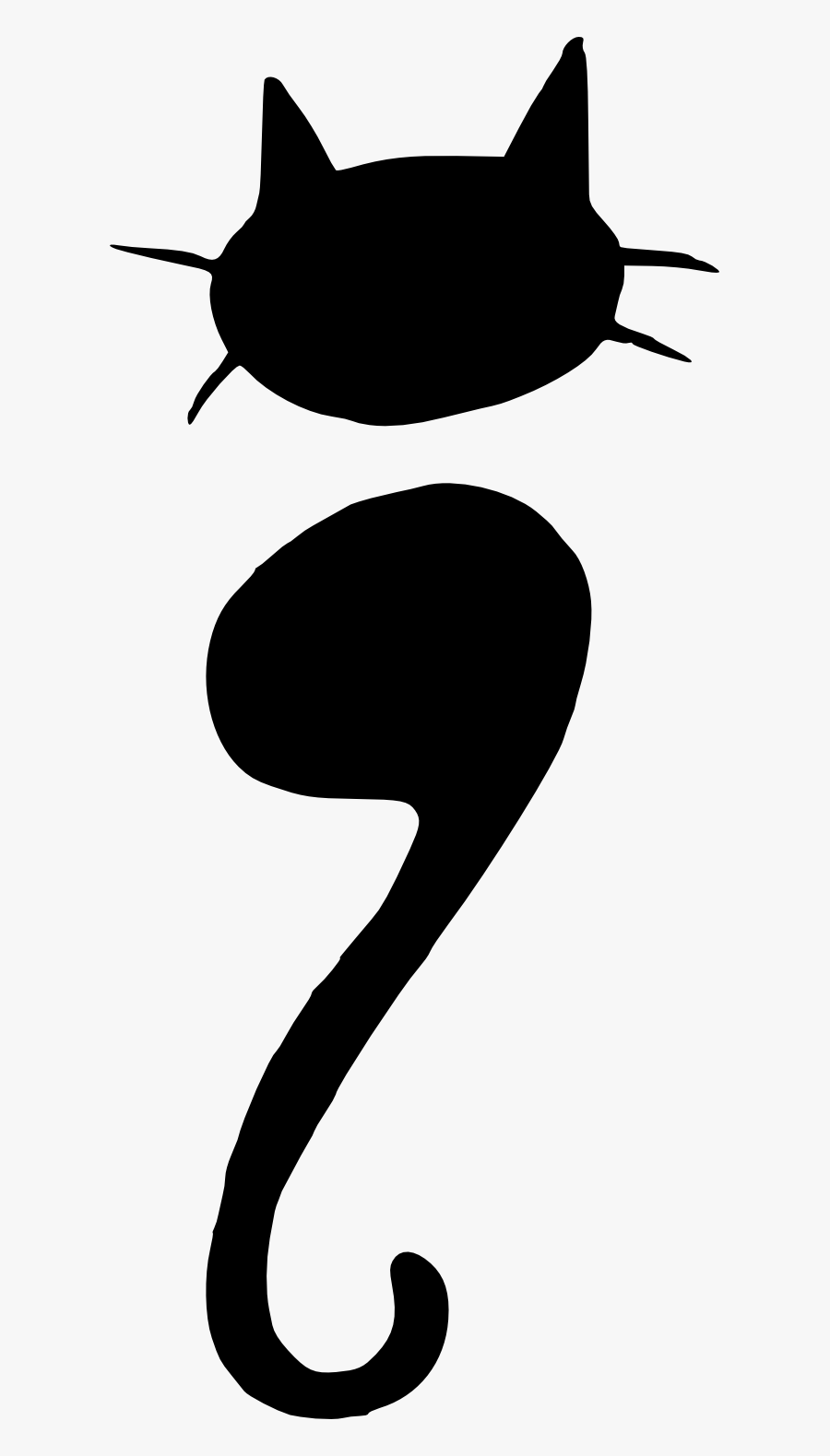 Cute Cat Silhouette Png, Transparent Clipart