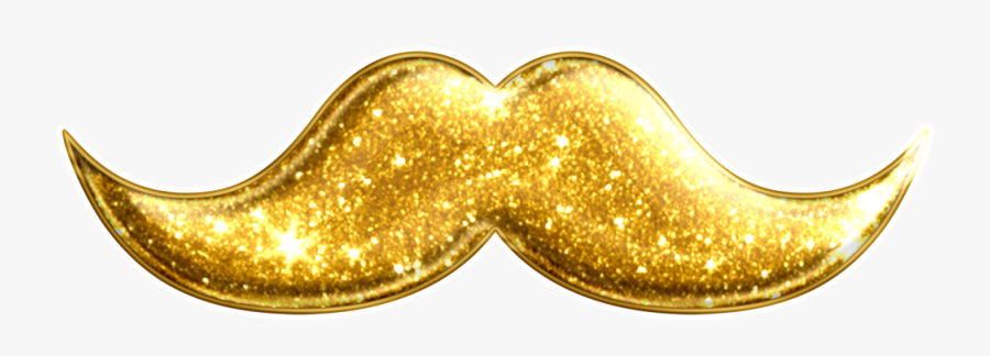 Mustache Clipart Gold - Gold Mustache Png, Transparent Clipart