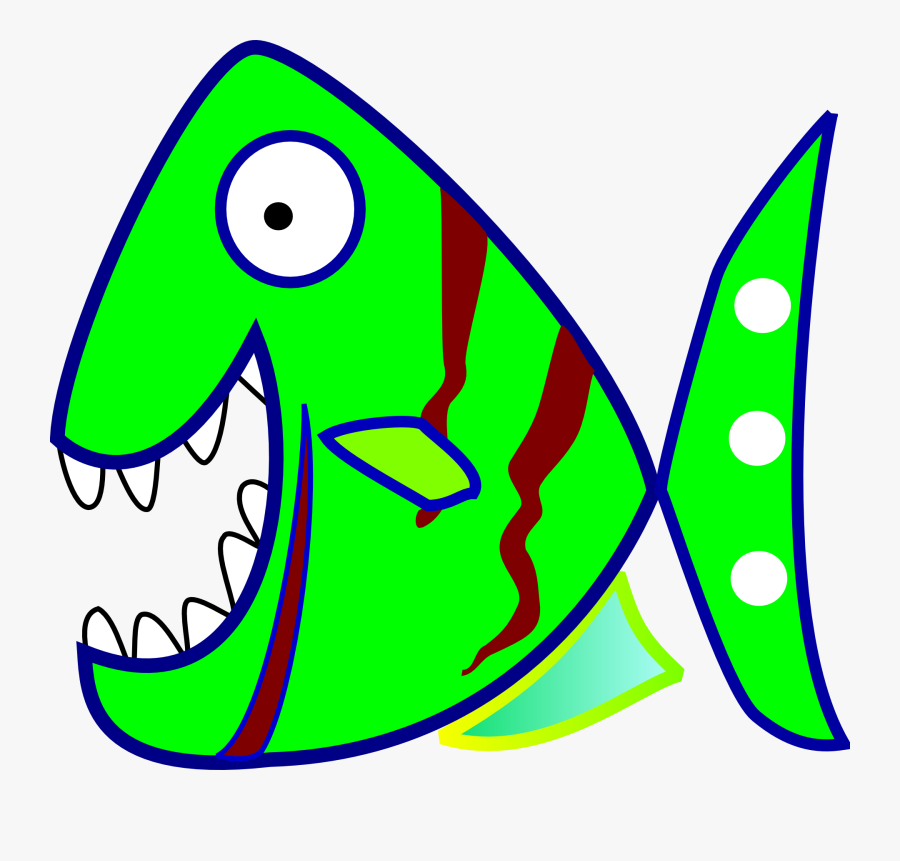 Funny Fish Transparent - Piraña Png, Transparent Clipart