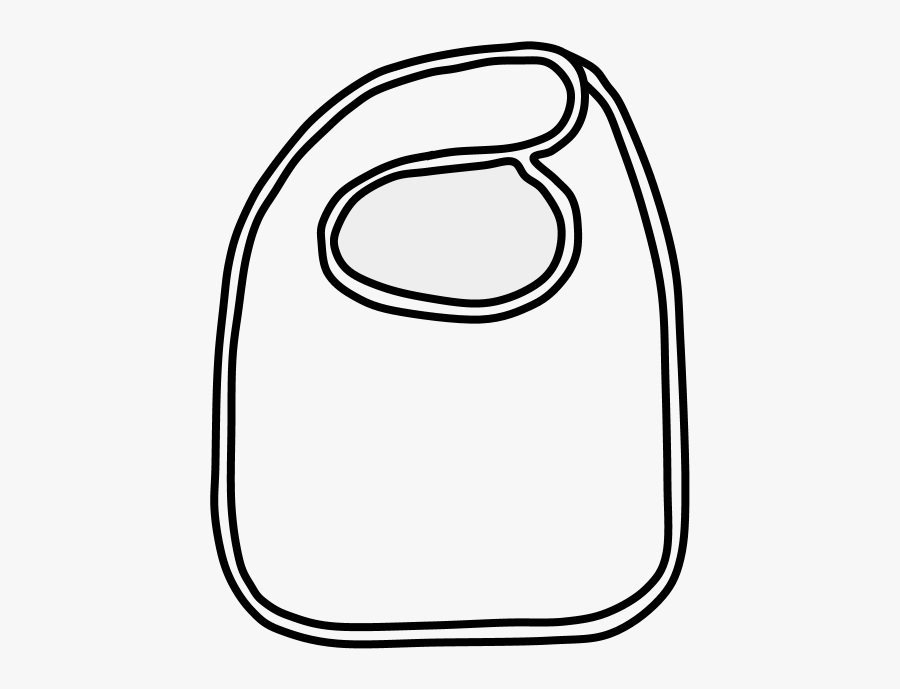 Bib, Black And White - Line Art, Transparent Clipart