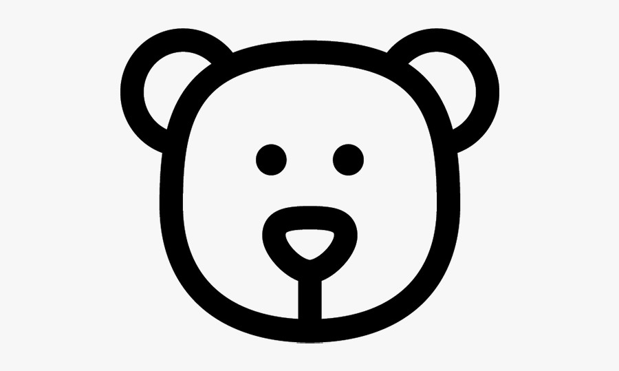 Bear Bear Emoji Black And White, Transparent Clipart