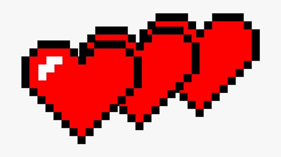 Transparent Heart Pixel Art, Transparent Clipart