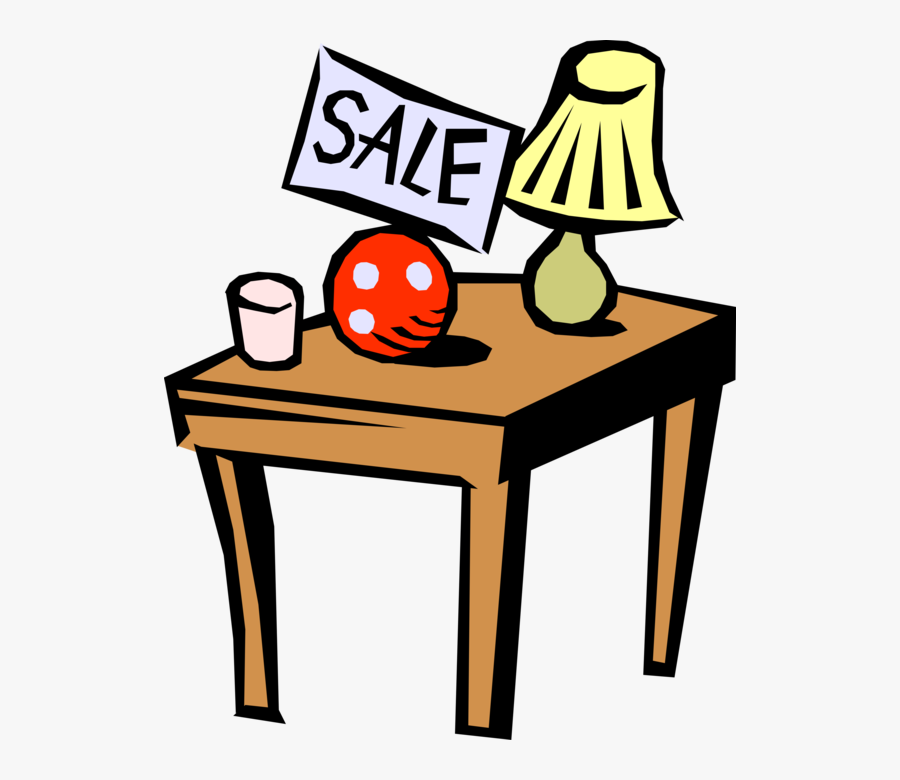 Vector Illustration Of Garage Sale Or Yard Sale Sells - Yard Sale Cartoon Png, Transparent Clipart