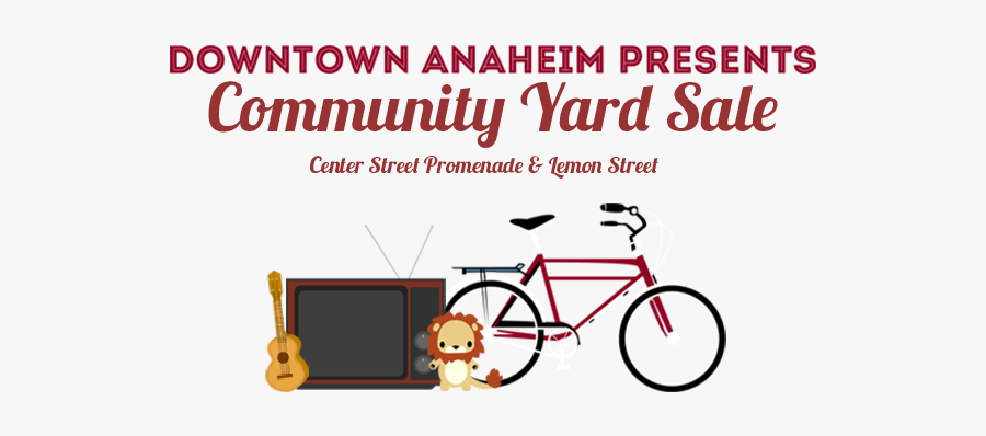 Community Yard Saletop Banner - Simple Bicycle, Transparent Clipart
