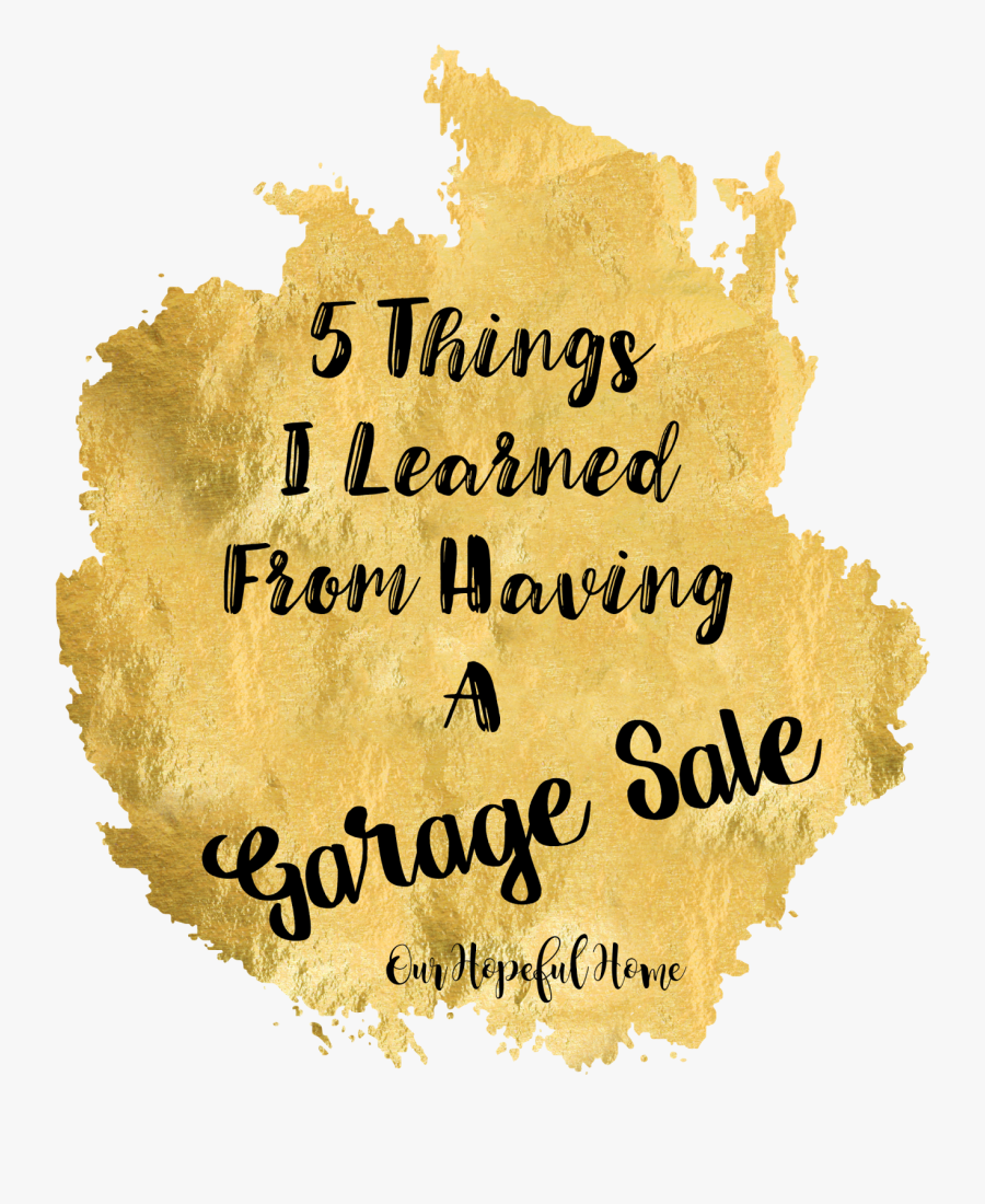 Garage Sale Tips - Calligraphy, Transparent Clipart