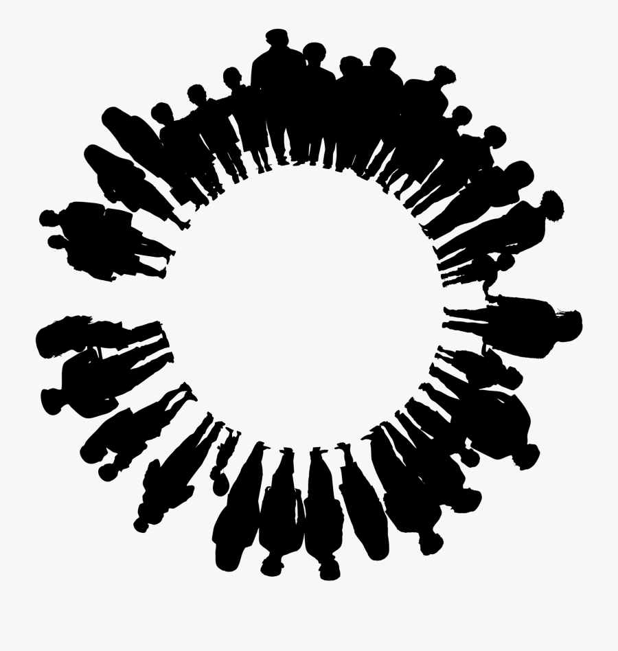 Person-540256 - Silhouette People In A Circle, Transparent Clipart
