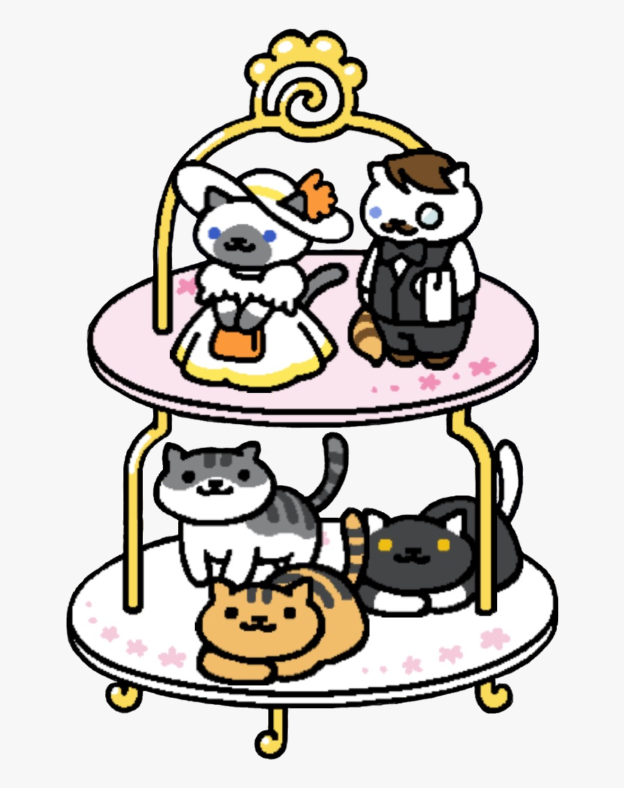 Full Tower Of Treats Transparency With Sapphire, Jeeves, - Pirate Cat In Neko Atsume, Transparent Clipart