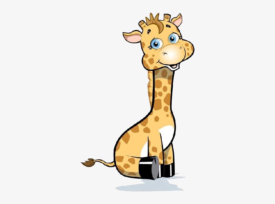 Baby Giraffe Cartoon Free, Transparent Clipart