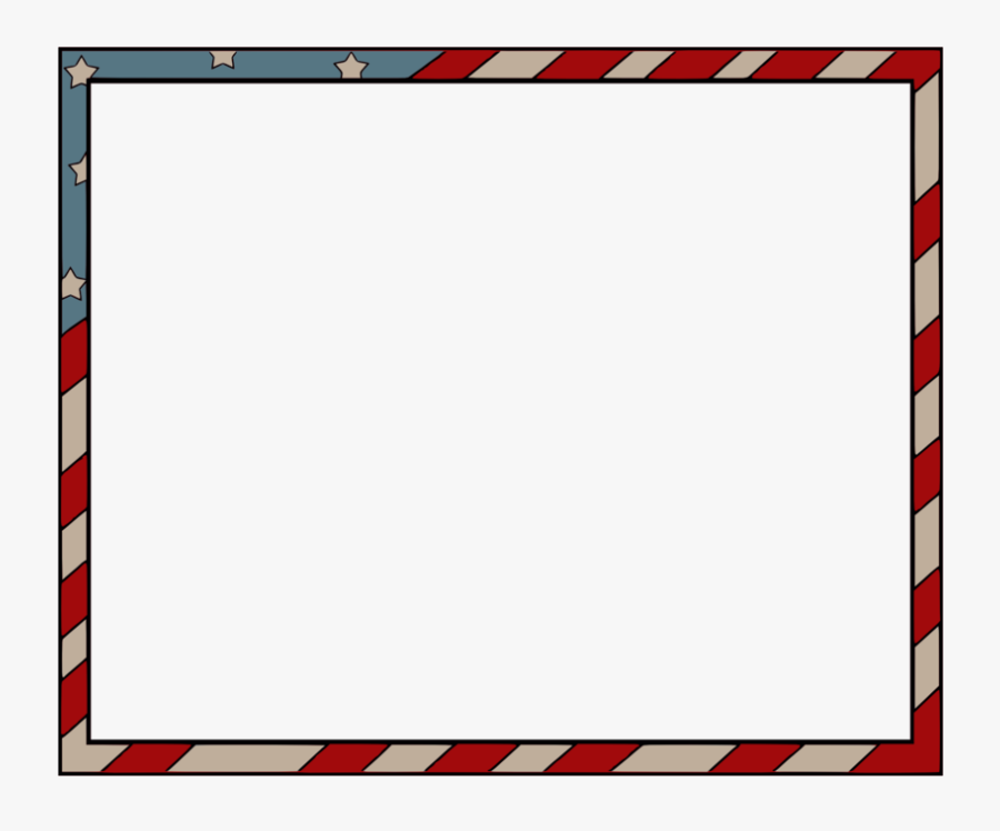 Flag Of America Border, Transparent Clipart