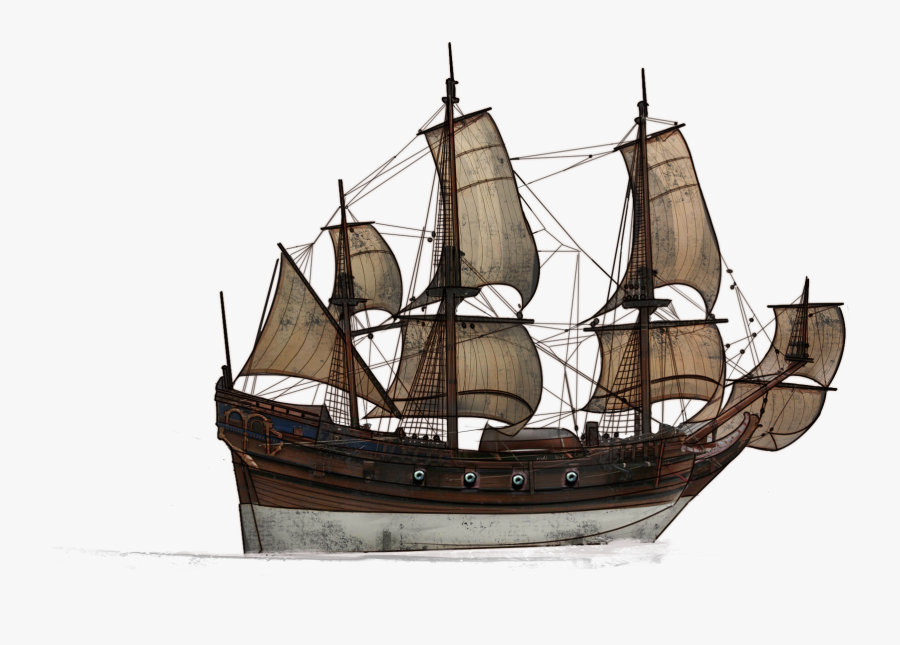 Ship Png Hd - Old Sailing Ship Png, Transparent Clipart