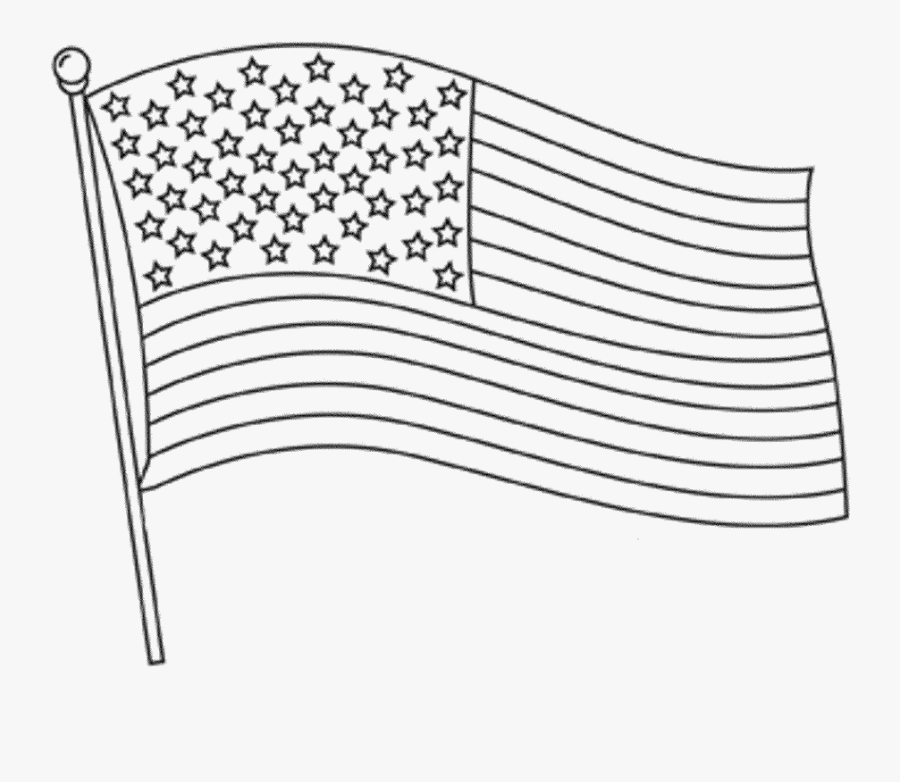 Us Flag Clipart Black And White, Transparent Clipart