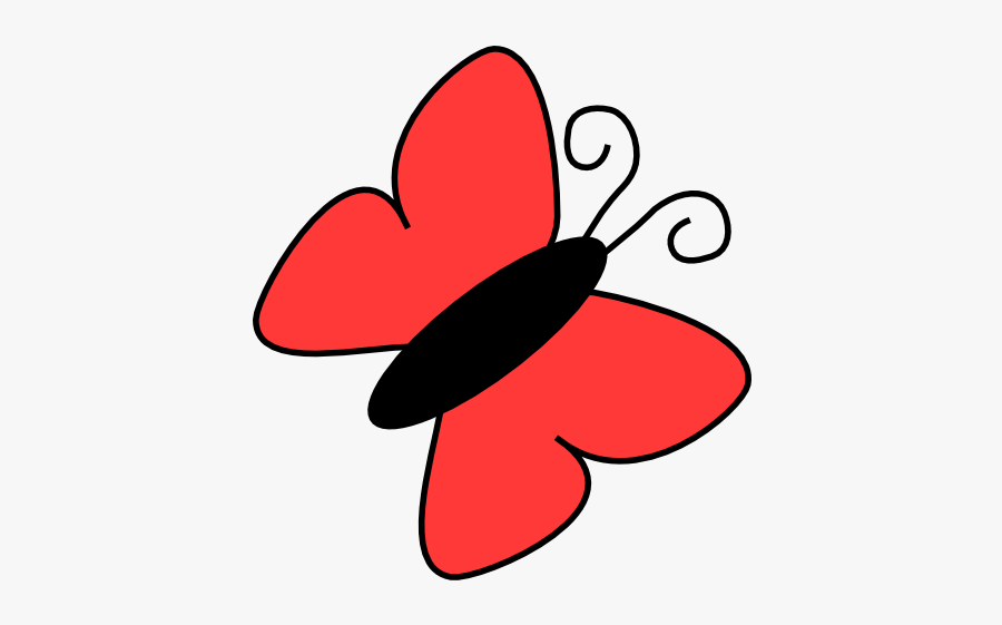 Red Butterfly Clipart, Transparent Clipart