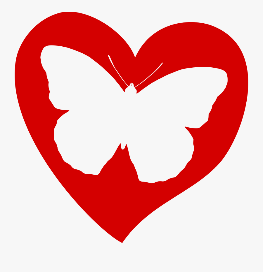 Butterfly S Clipart 3 Sign - Butterfly With Heart Clipart, Transparent Clipart
