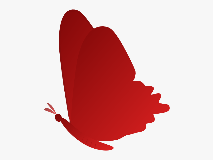 Red Butterfly Vector Png, Transparent Clipart