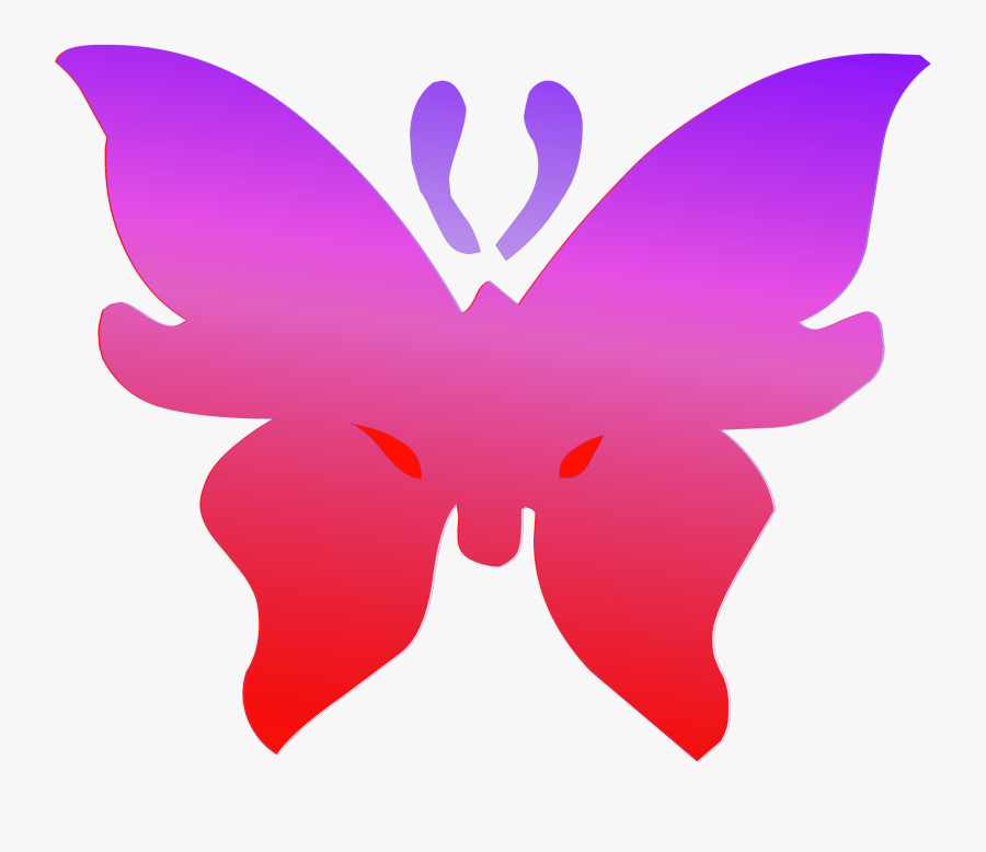 Clipart Butterfly Outline Purple, Transparent Clipart