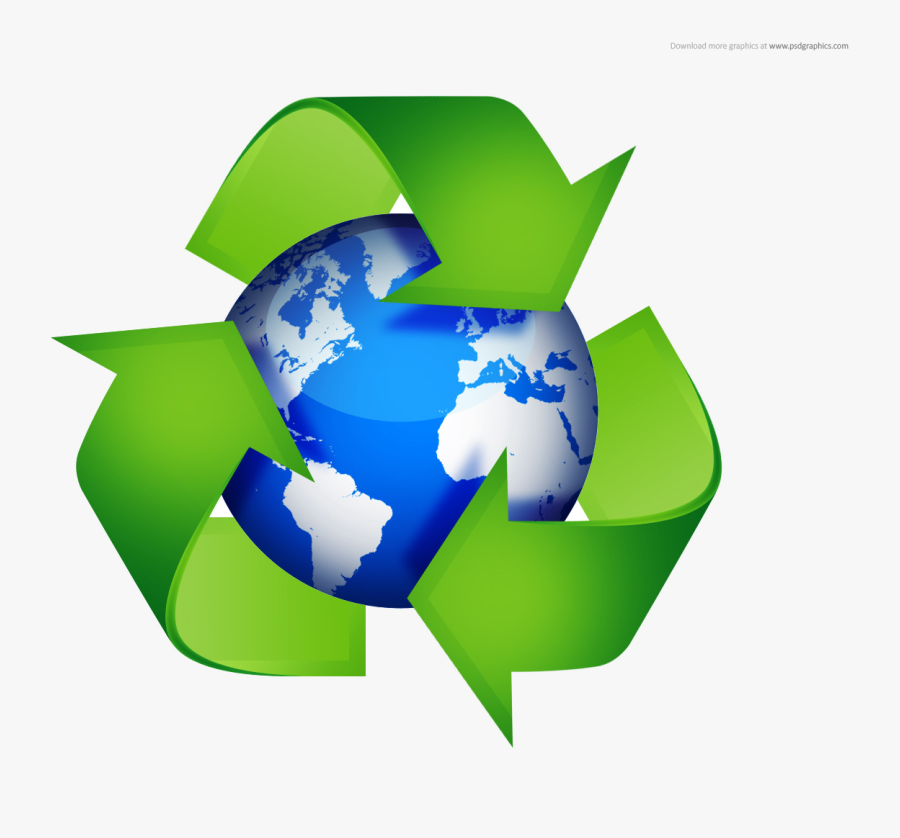 Globe Recycling Icon - Solid Waste Management Logo, Transparent Clipart