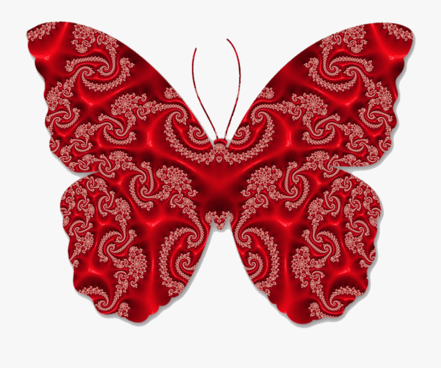 Red Transparent Png Stickpng - Butterfly In Red Png, Transparent Clipart