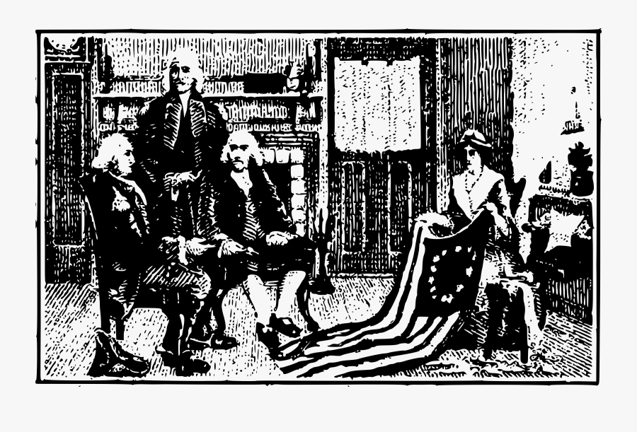 Clipart - 200th Anniversary Of Betsy Ross Stamp, Transparent Clipart