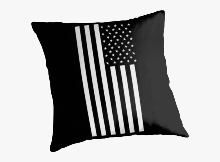 Black And White American Flag, Transparent Clipart