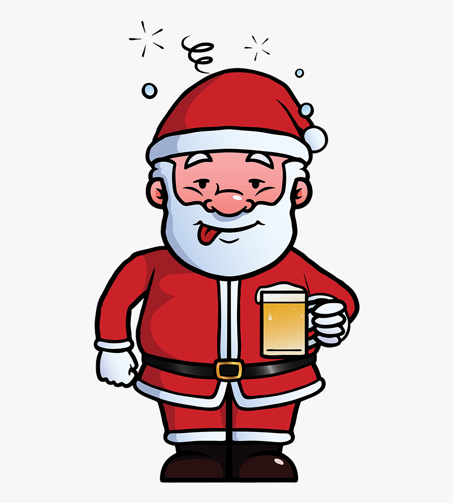 Clip Art Drunk Santa Clipart - Cartoon Shocked Santa, Transparent Clipart