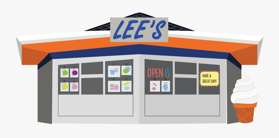 Iconic, Family-owned Ice Cream Store - House, Transparent Clipart