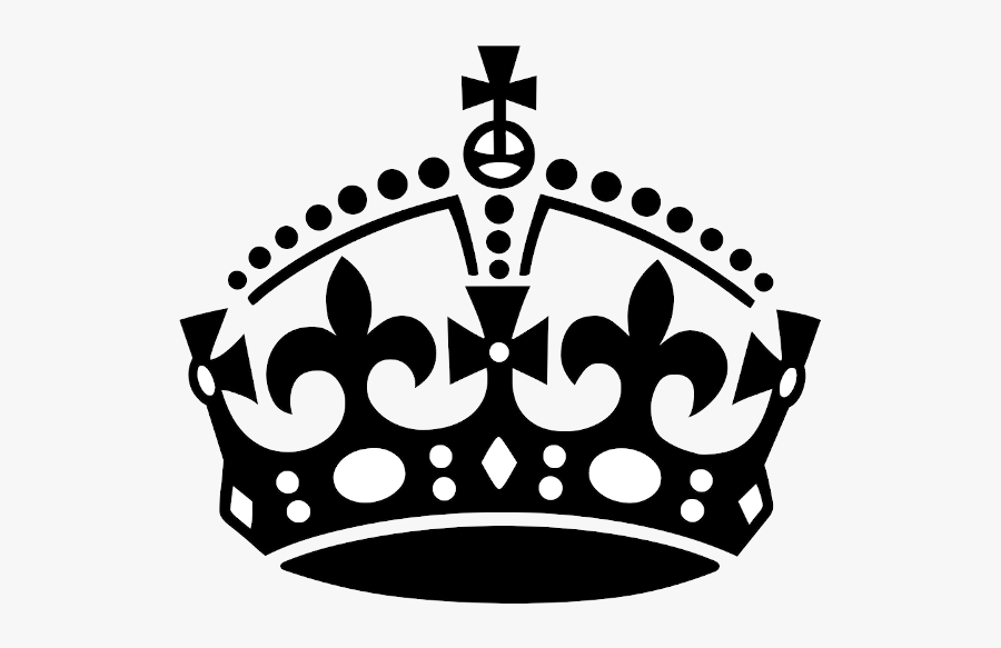 Crown Clipart Black And White No Background Collection - Keep Calm And Carry, Transparent Clipart