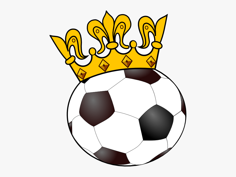 Soccer Ball With Crown Clip Art At Clker Transparent - Cute Soccer Ball Clipart, Transparent Clipart