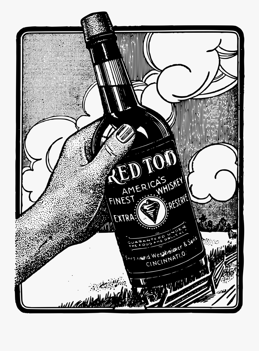 Bottle And Clouds Clip Arts - Whisky Public Domain, Transparent Clipart