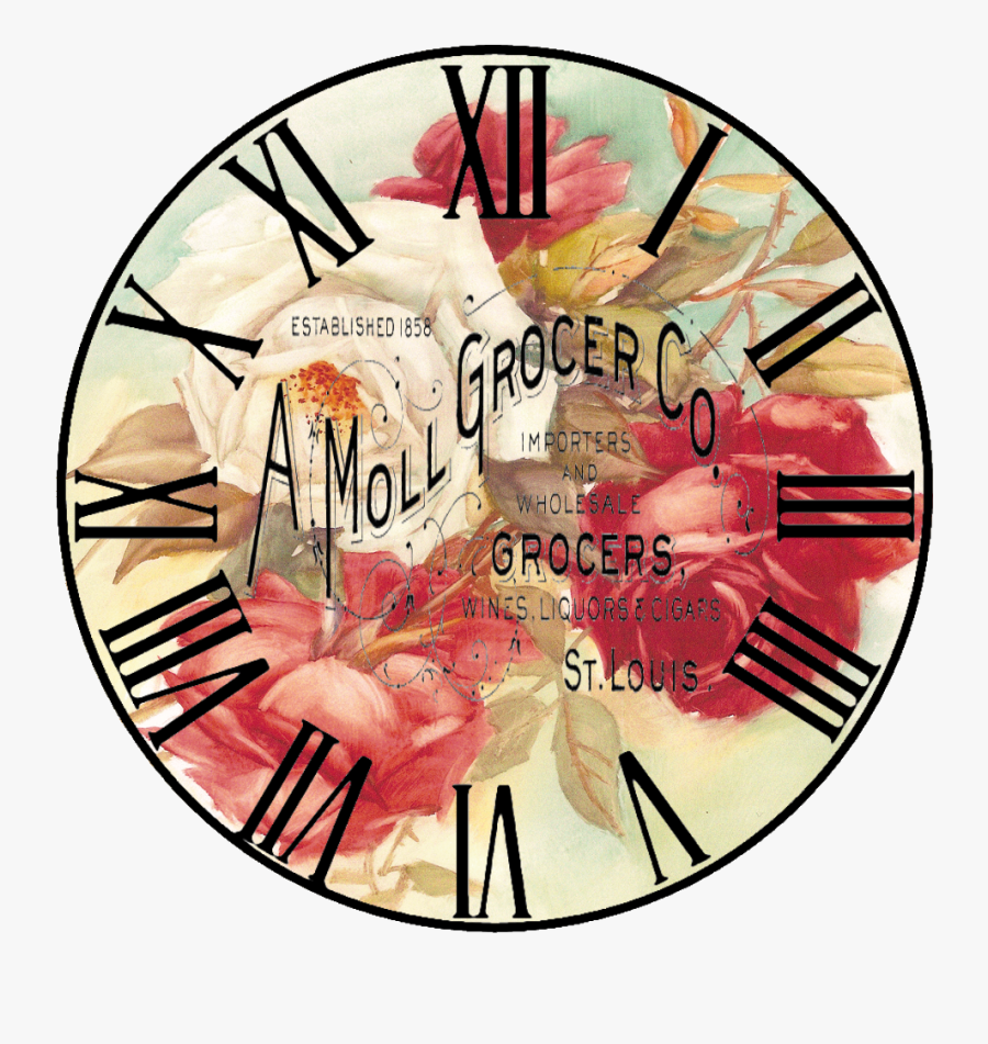 Free Vintage Clock Clipart , Png Download - Vintage Printable Clock Faces, Transparent Clipart