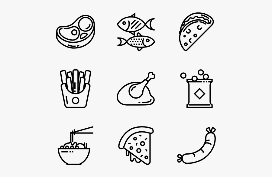 Clip Art Icon For Download Png - Food Icons Png, Transparent Clipart