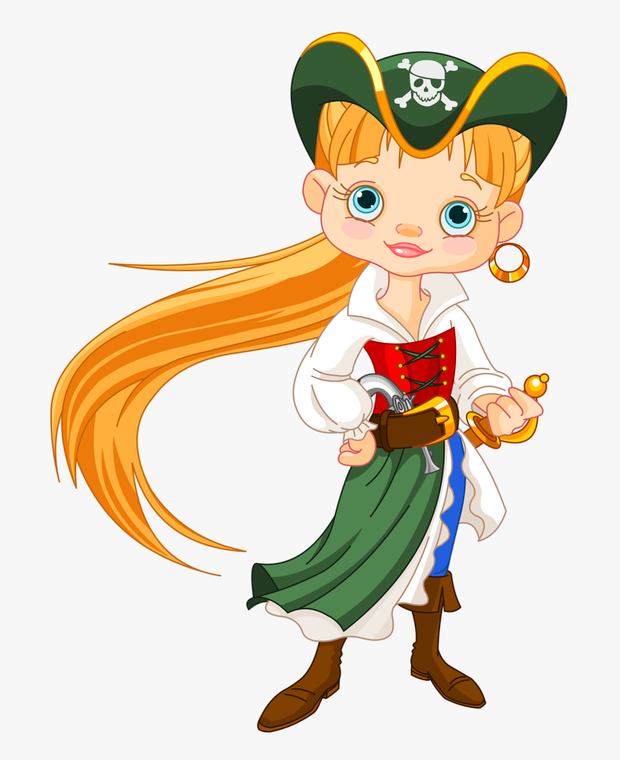 Women Pirate Cliparts - Pirate Dessin Couleur Fille, Transparent Clipart
