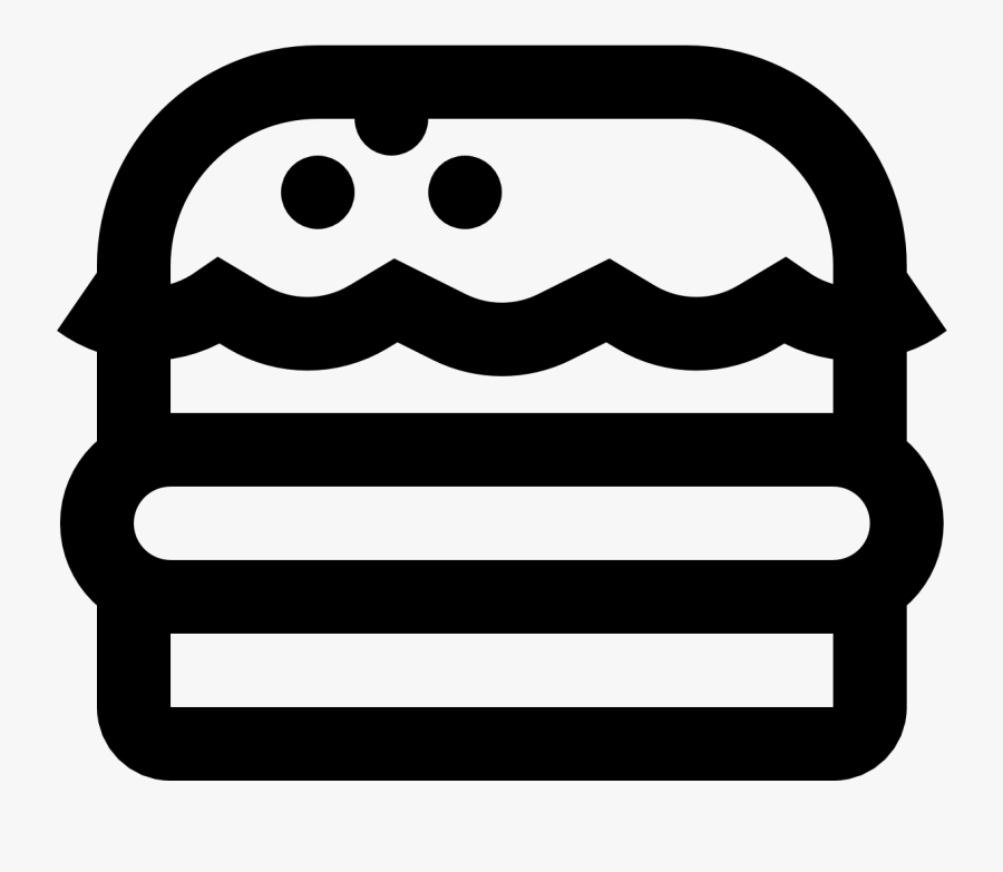 There Is A Wide, Rounded Rectangle On The Top - Simbol Burger, Transparent Clipart